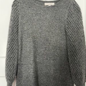 Loft Pointelle Sleeve Sweater